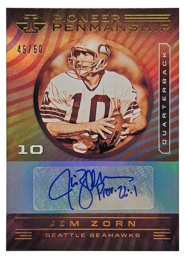 2020 Panini Illusions Pioneer Penmanship Jim Zorn #PP28 card