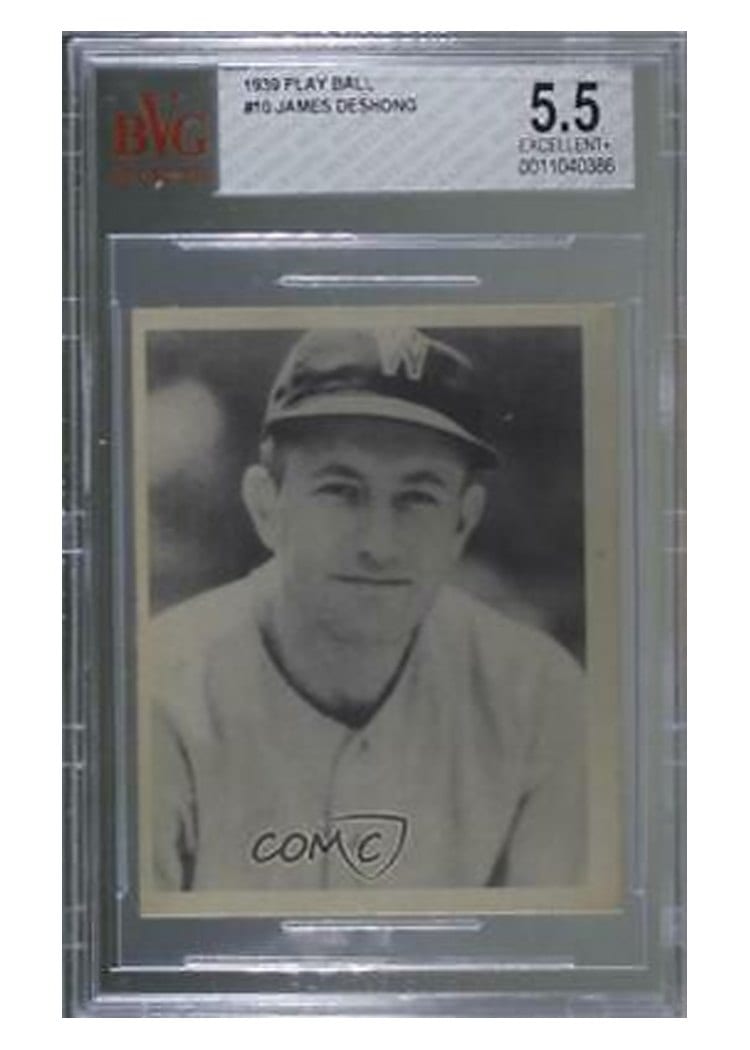 1939 Play Ball Jimmie Deshong #10 card