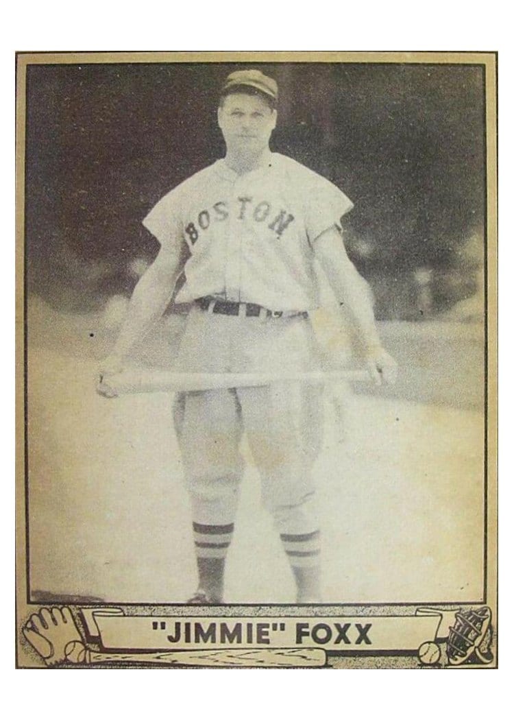 1940 Play Ball Jimmie Foxx #133 card