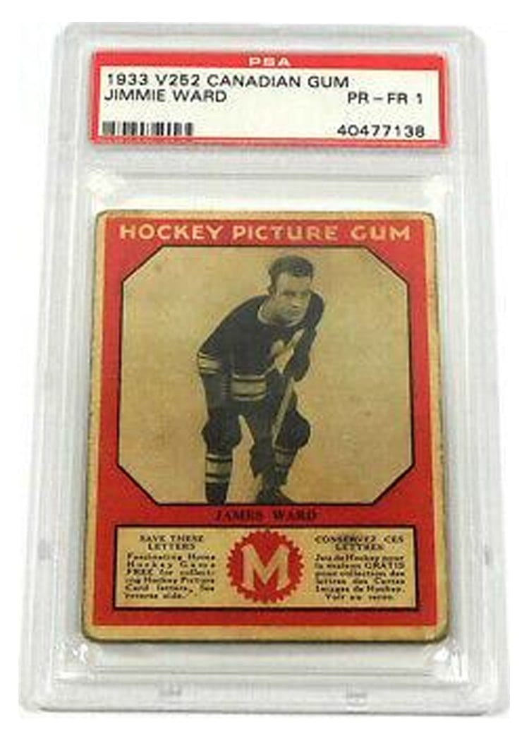 1933 V252 Canadian Gum Jimmie Ward card