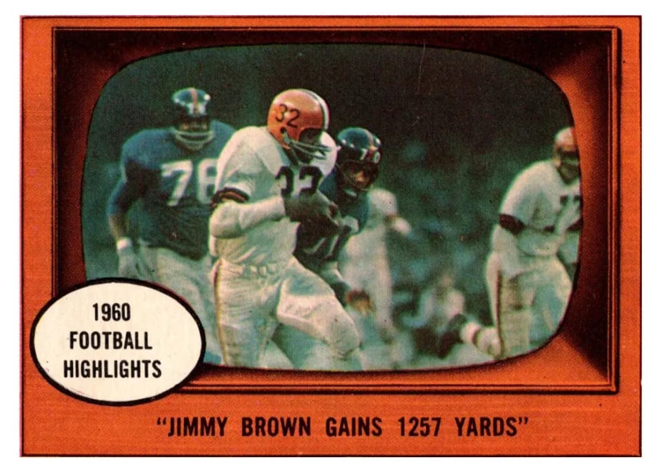 1961 Topps Jimmy Brown Gains #77 card