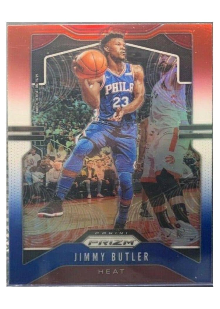 2019-20 Panini Prizm Base Set Jimmy Butler Blue Prizm #246 card