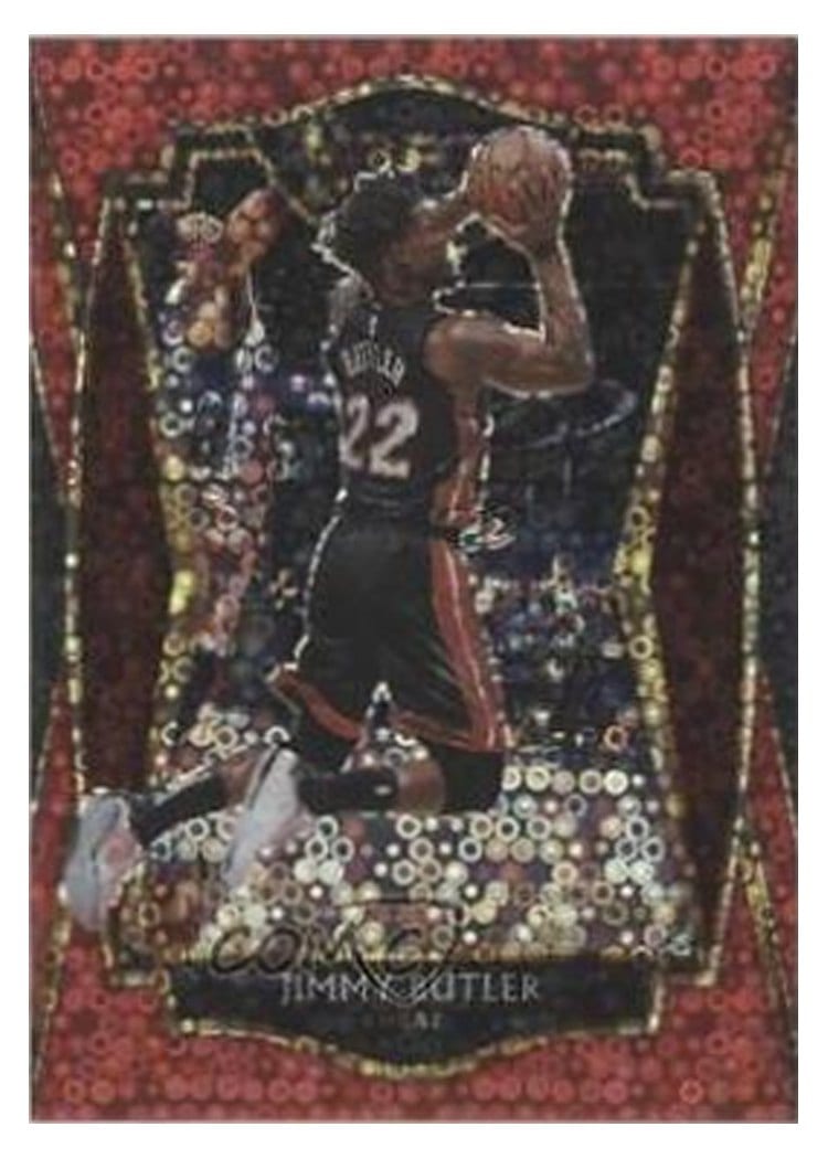 2020-21 Panini Select Base Set Jimmy Butler Red Disco Prizm #115 card