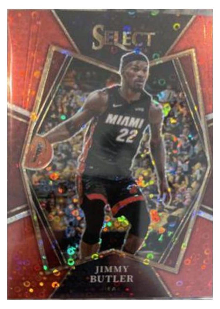 2021-22 Panini Select Base Set Jimmy Butler Red Disco Prizm #192 card