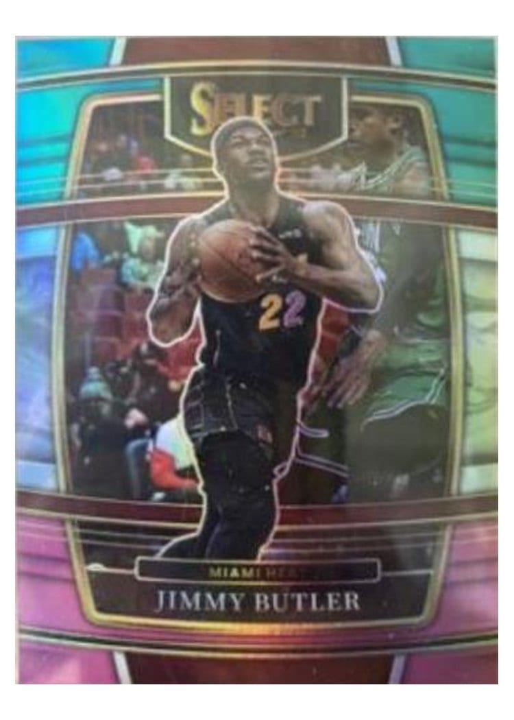 2021-22 Panini Select Base Set Jimmy Butler Teal White Pink Prizm #97 card