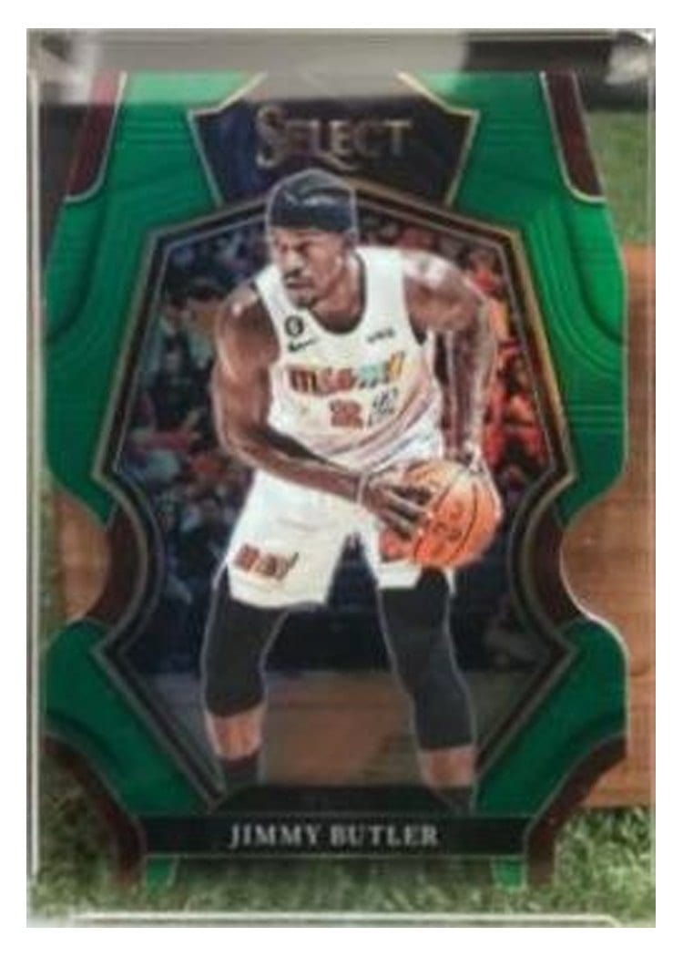 2022-23 Panini Select Base Set Jimmy Butler Green Die Cut Prizm #108 card