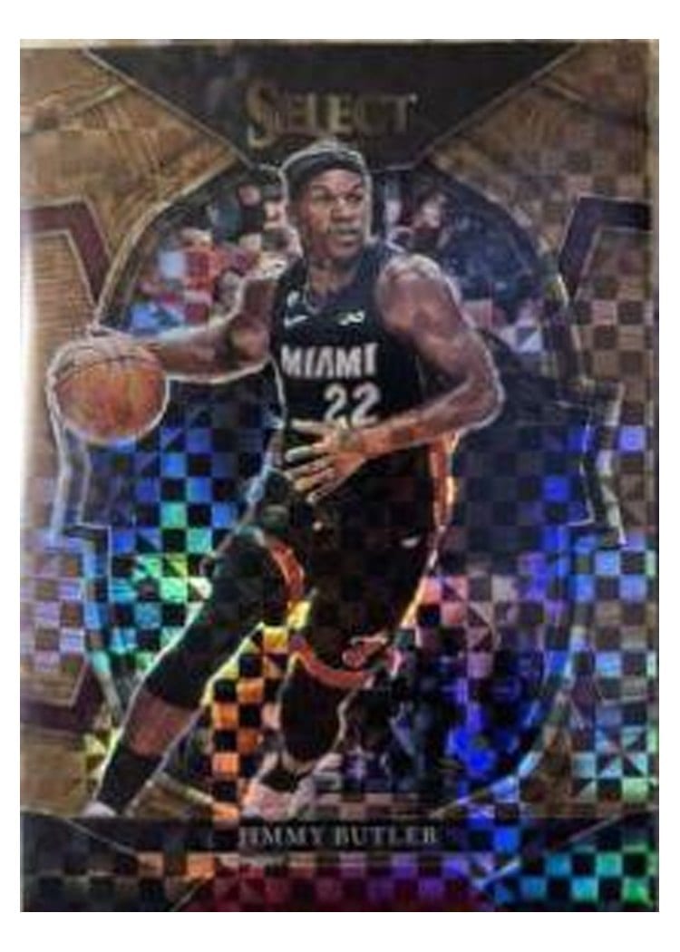 2022-23 Panini Select Base Set Jimmy Butler Copper Plaid Prizm #8 card