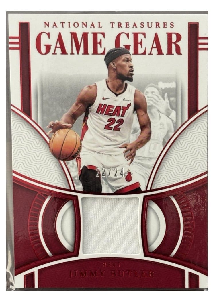 2023-24 Panini National Treasures Game Gear Jimmy Butler #3 card