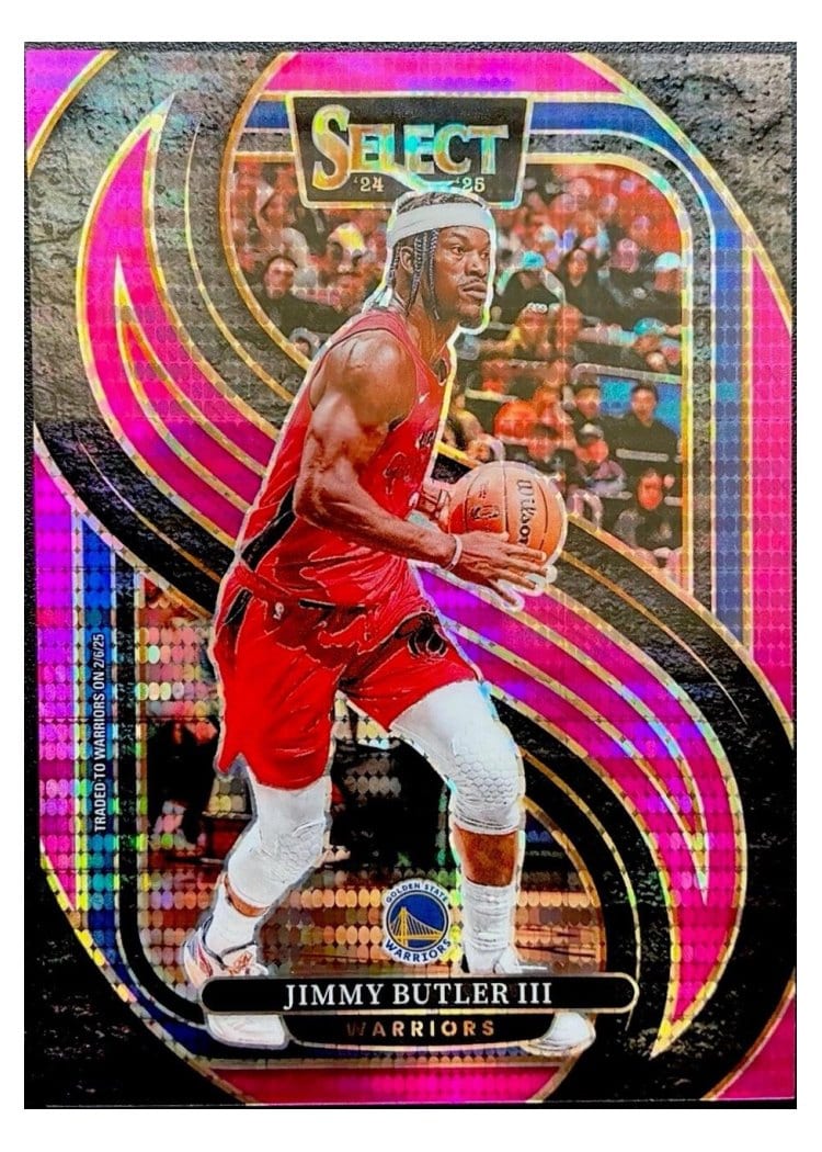 2024-25 Panini Select Base Set Jimmy Butler III Neon Purple Pulsar Prizm #144 card
