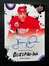 2025-26 Upper Deck Detroit Red Wings Centennial Octopus Ink Jimmy Carson #OI-CA card