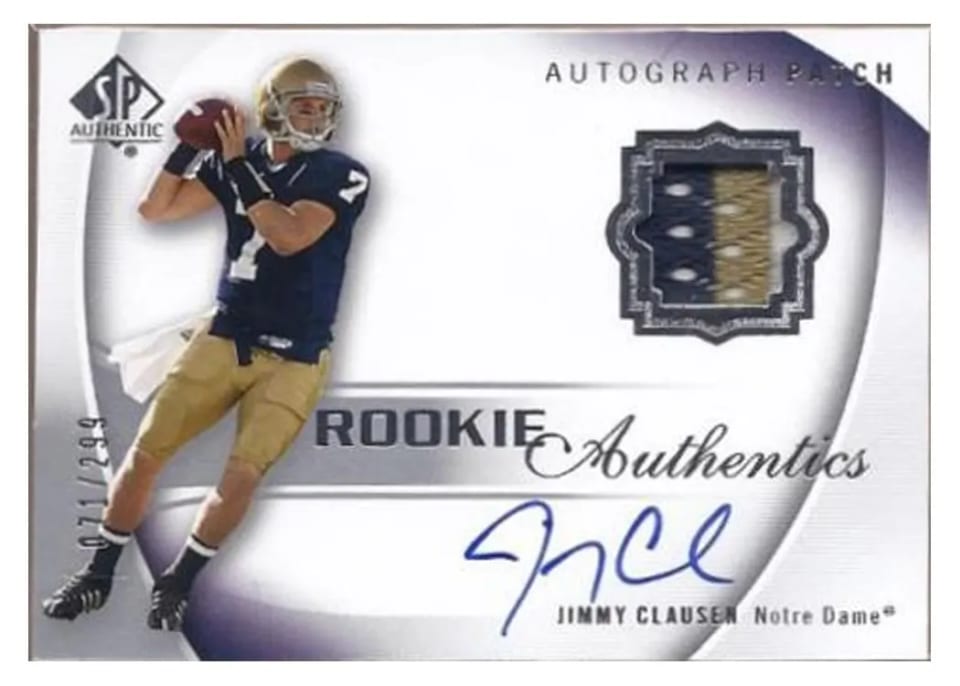 2010 SP Authentic Jimmy Clausen #105 card