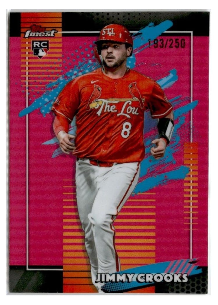 2026 Topps Finest Jimmy Crooks Pink Refractor #184 card