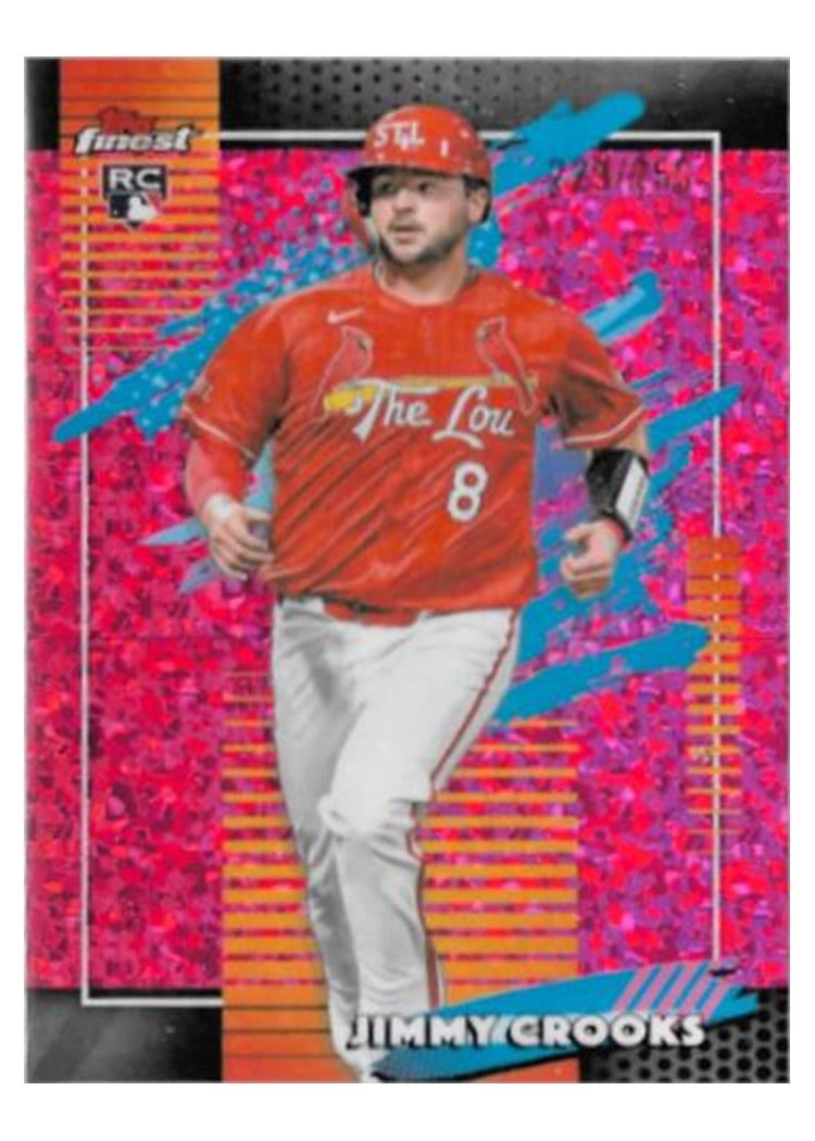 2026 Topps Finest Jimmy Crooks Pink Mini Diamond Refractor #184 card
