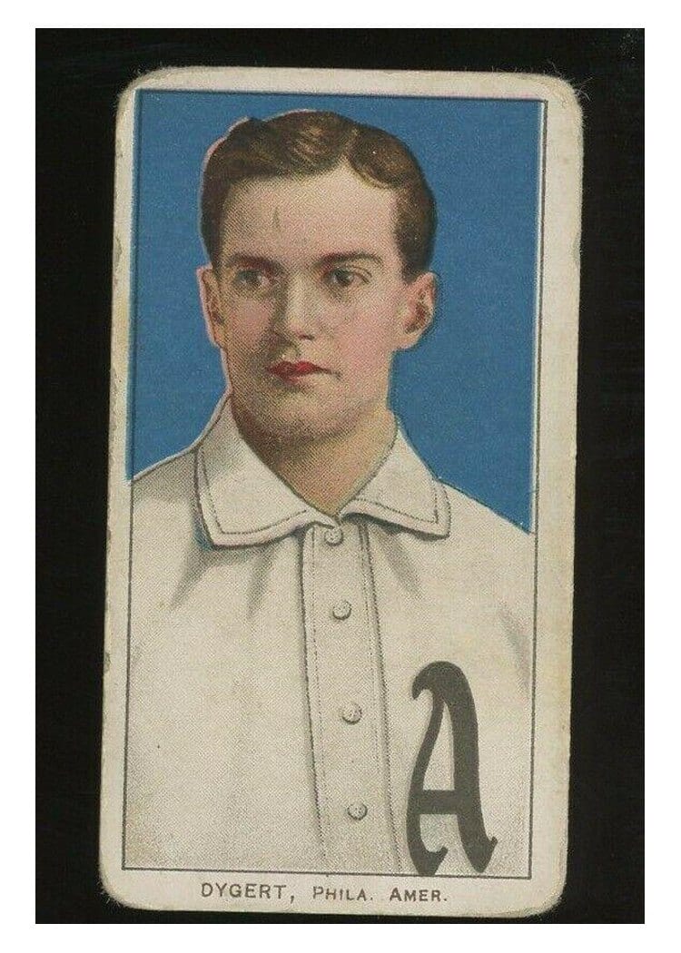 1909 T206 Sovereign 350 Jimmy Dygert card