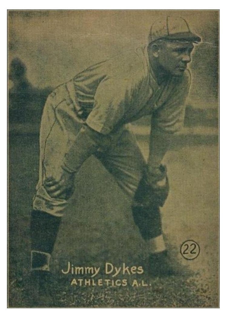 1931 W517 Jimmy Dykes Hand Cut #22 card