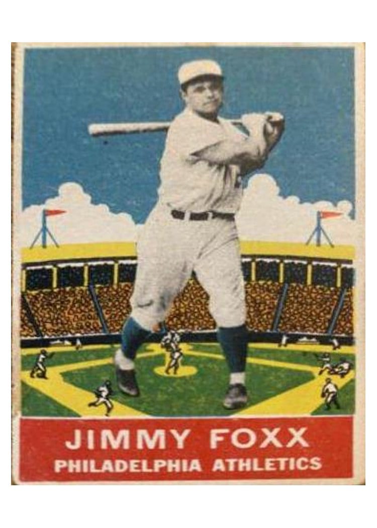 1933 DeLong Jimmy Foxx #21 card