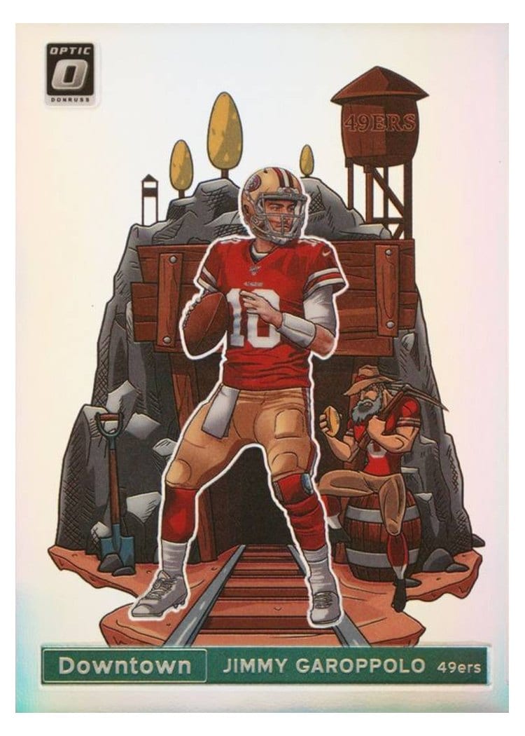 2020 Panini Donruss Optic Downtown Jimmy Garoppolo #Dt-8 card