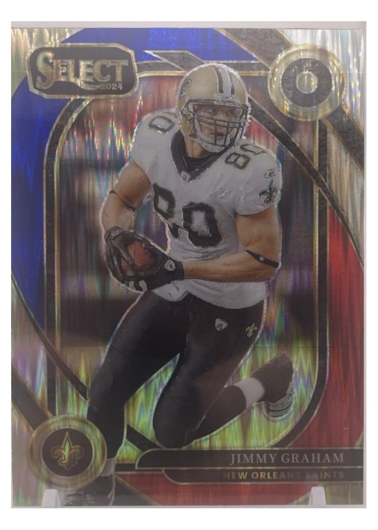 2024 Panini Select Base Set Jimmy Graham Red Blue Prizm Shock #269 card
