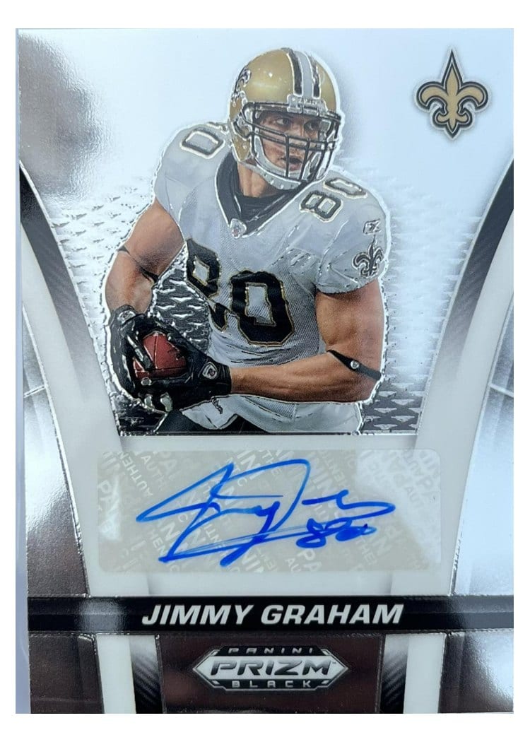 2025 Panini Prizm Black Flashback Signatures Jimmy Graham #9 card