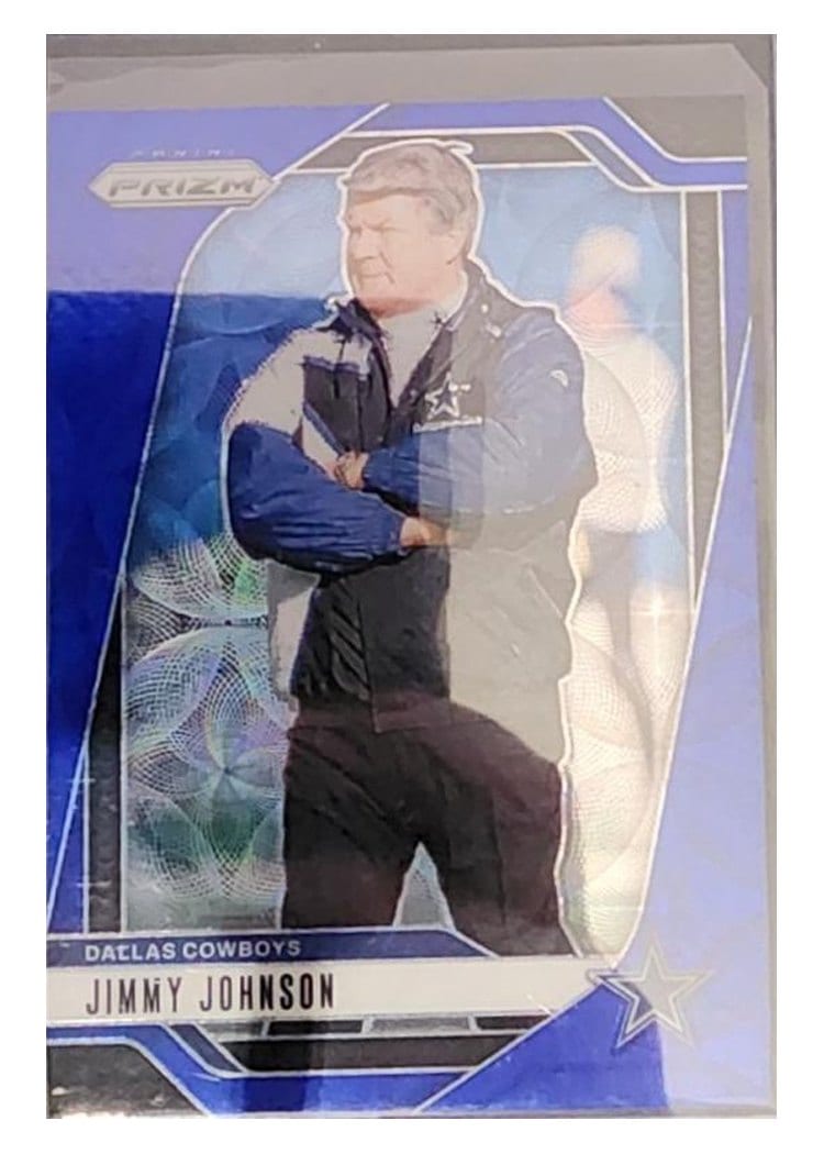 2024 Panini Prizm Base Set Jimmy Johnson Choice Blue #82 card