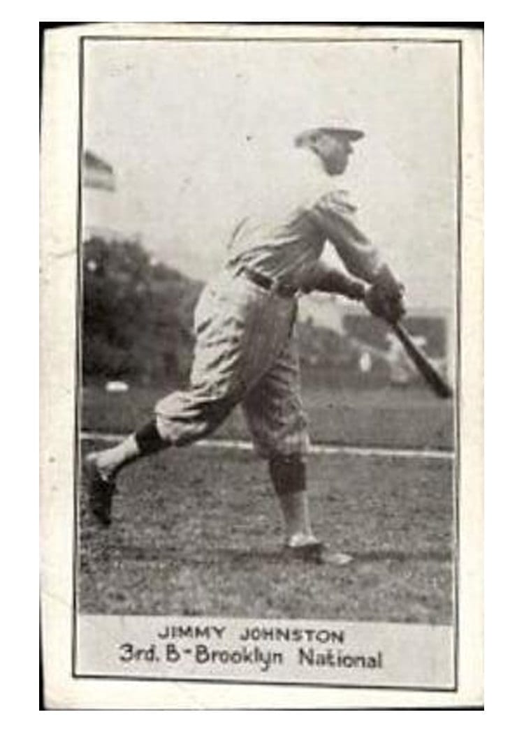 1921 E220 National Caramel Jimmy Johnston card
