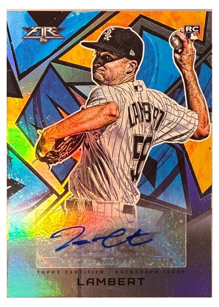 2021 Topps Fire Autographs Jimmy Lambert #AV-JL card