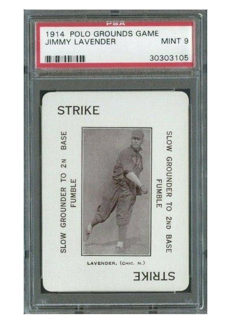 1914 Polo Grounds Game Jimmy Lavender card