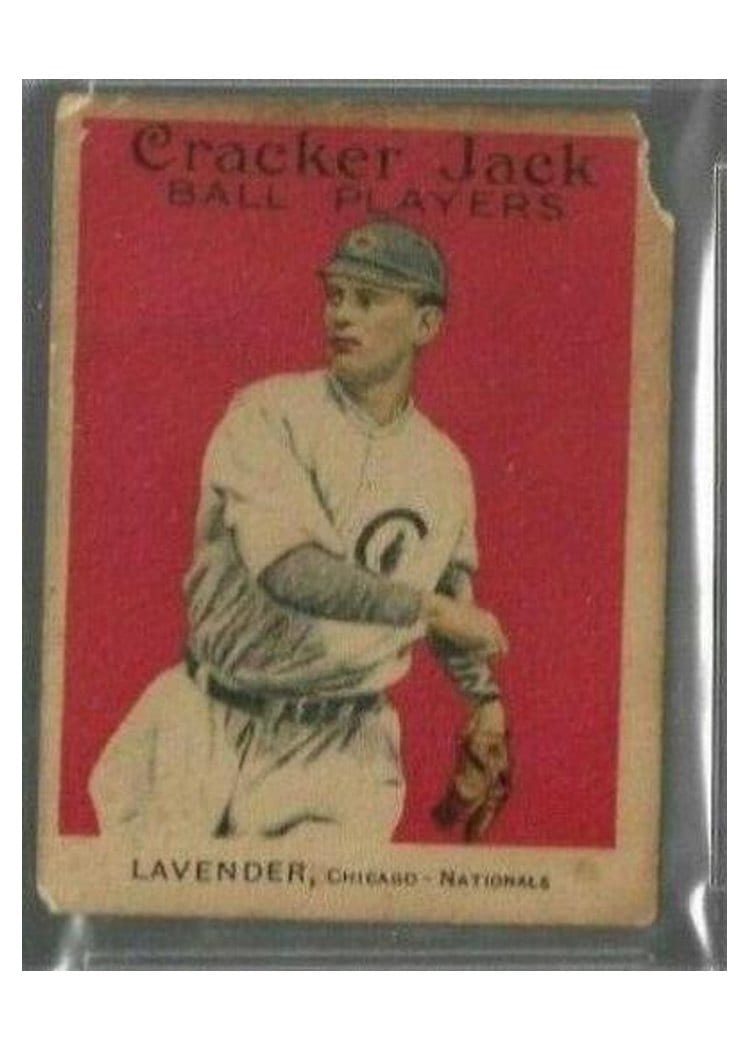 1915 Cracker Jack Jimmy Lavender #105 card