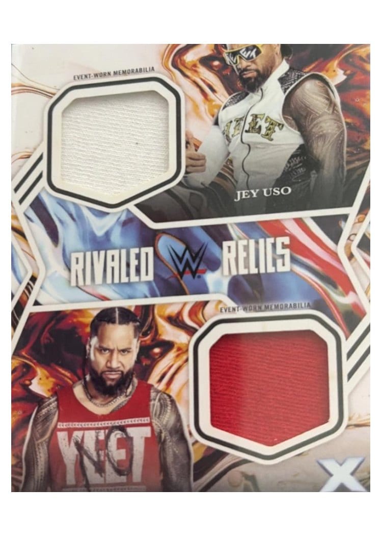 2025 Topps Exalted WWE Wrestling Rivaled Relics Jimmy Uso/Jey Uso #RR-UU card