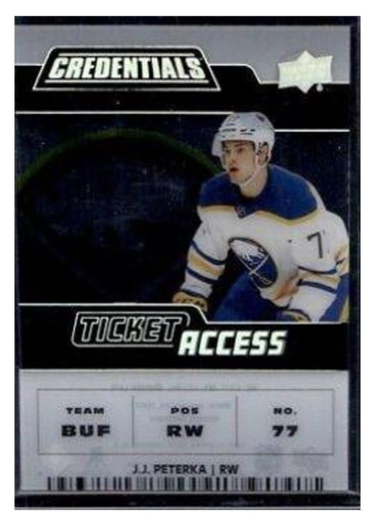 2022-23 Upper Deck Credentials Acetate Ticket Access JJ Peterka #TA-JP card
