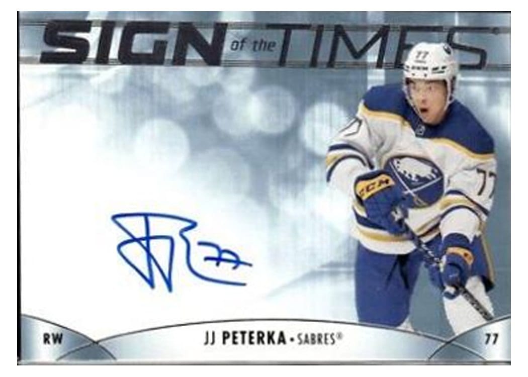 2023-24 SP Authentic Sign of the Times Auto JJ Peterka #SOTT-JJ card
