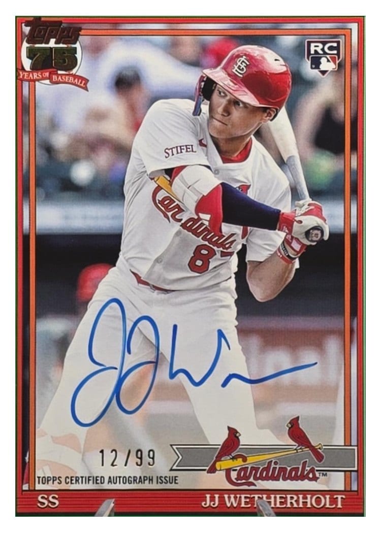2026 Topps 1991 Topps Autographs JJ Wetherholt #91A-JJW card