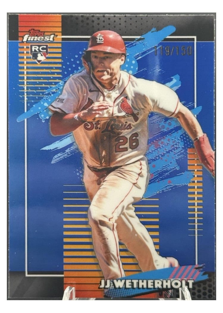 2026 Topps Finest JJ Wetherholt Blue Refractor #127 card