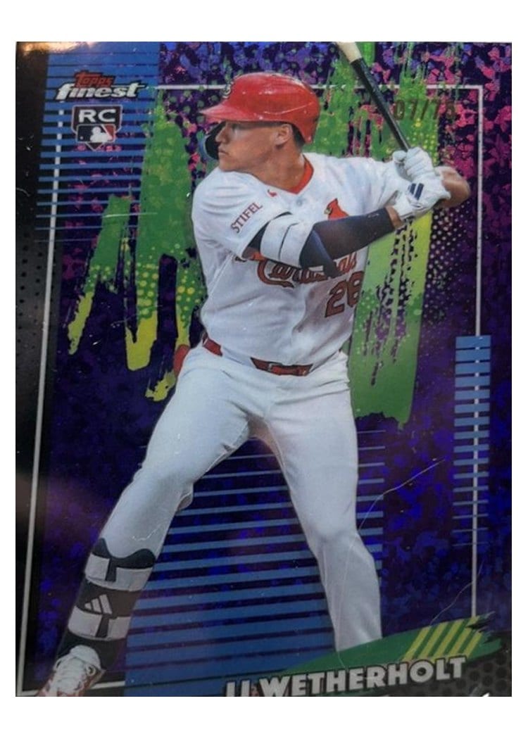 2026 Topps Finest JJ Wetherholt Purple Refractor #127 card