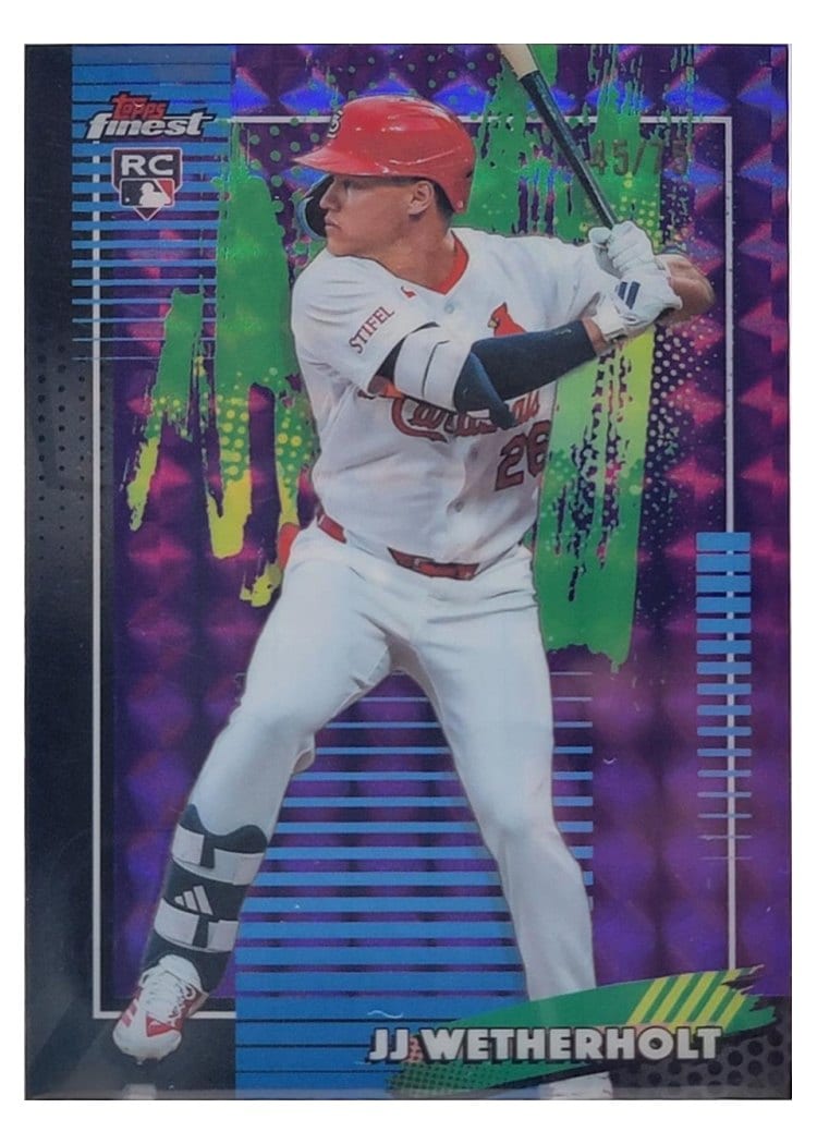 2026 Topps Finest JJ Wetherholt Purple Geometric Refractor #15 card