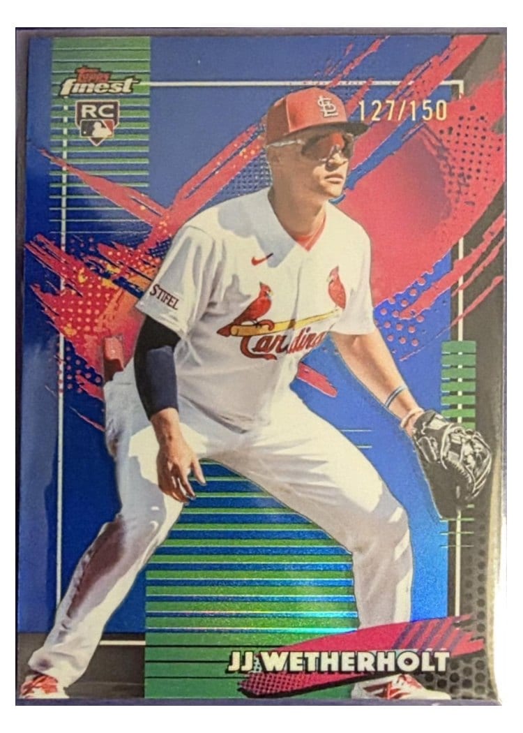 2026 Topps Finest JJ Wetherholt Blue Refractor #269 card