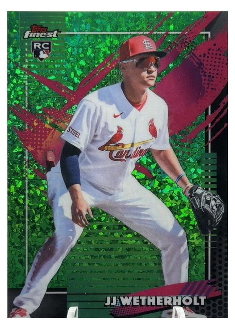 2026 Topps Finest JJ Wetherholt Green Mini Diamond Refractor #269 card