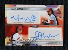2025 Bowman's Best Dual Autographs JJ Wetherholt / Masyn Winn #DA-WW card