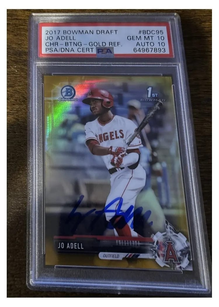 2017 Bowman Draft Chrome Jo Adell Gold Refractor #BDC95