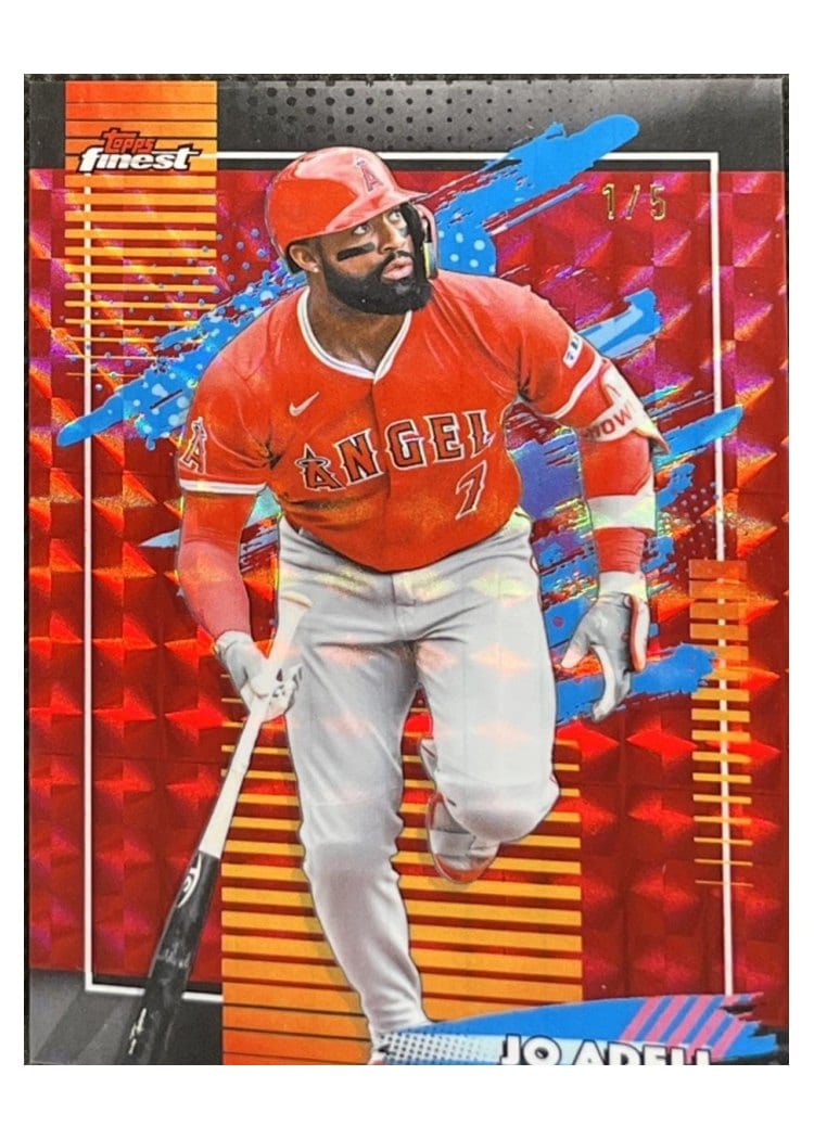 2026 Topps Finest Jo Adell Red Geometric Refractor #168 card