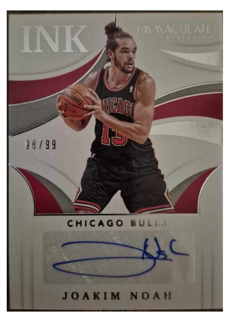 2020-21 Panini Immaculate Collection Immaculate Ink Joakim Noah #II-JNO card
