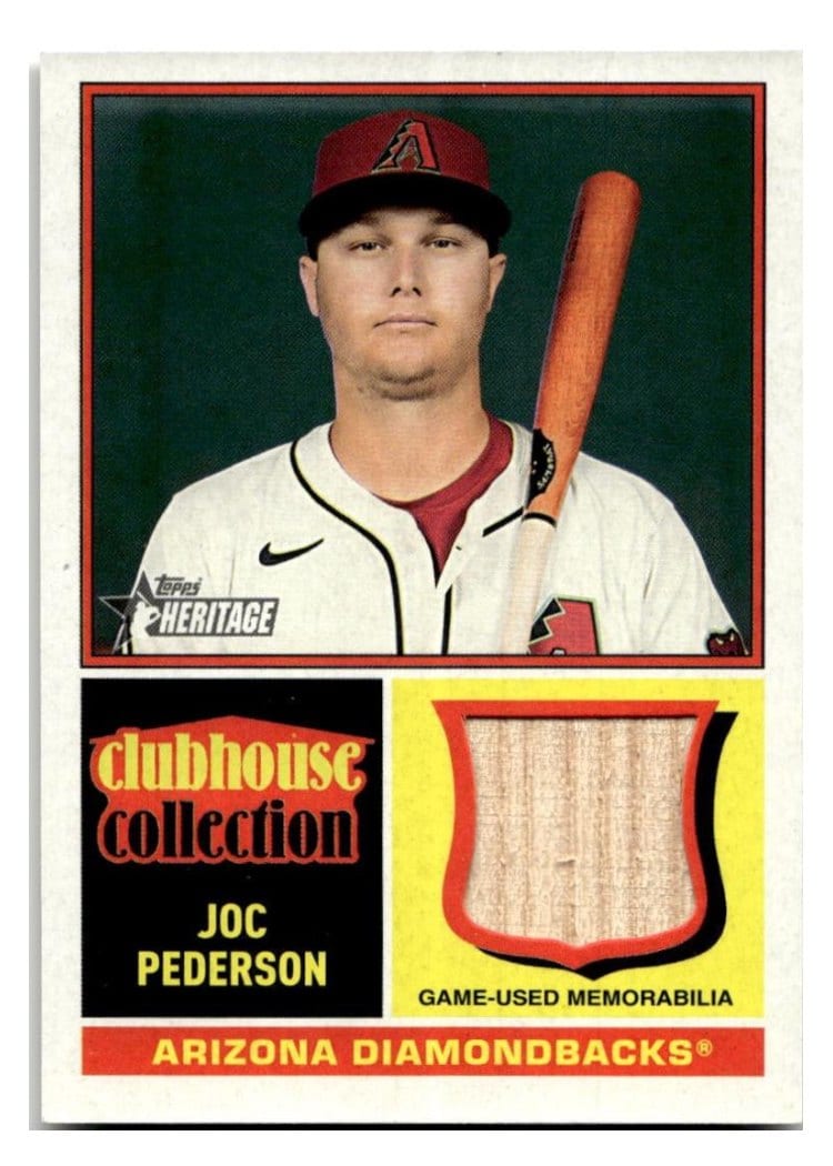2025 Topps Heritage Clubhouse Collection Relics Joc Pederson #CCR-JPE card