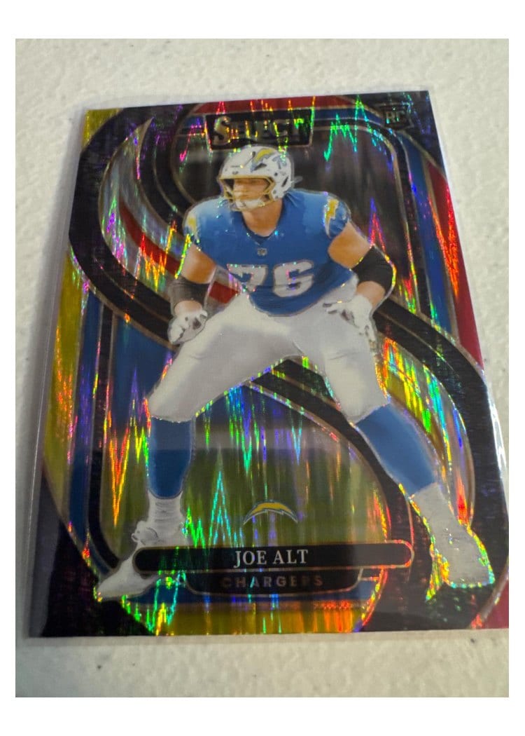 2024 Panini Select Base Set Joe Alt Red Yellow Prizm Shock #159 card