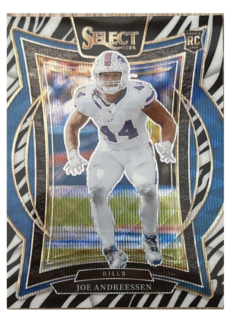 2024 Panini Select Base Set Joe Andreessen Zebra Prizm #20 card