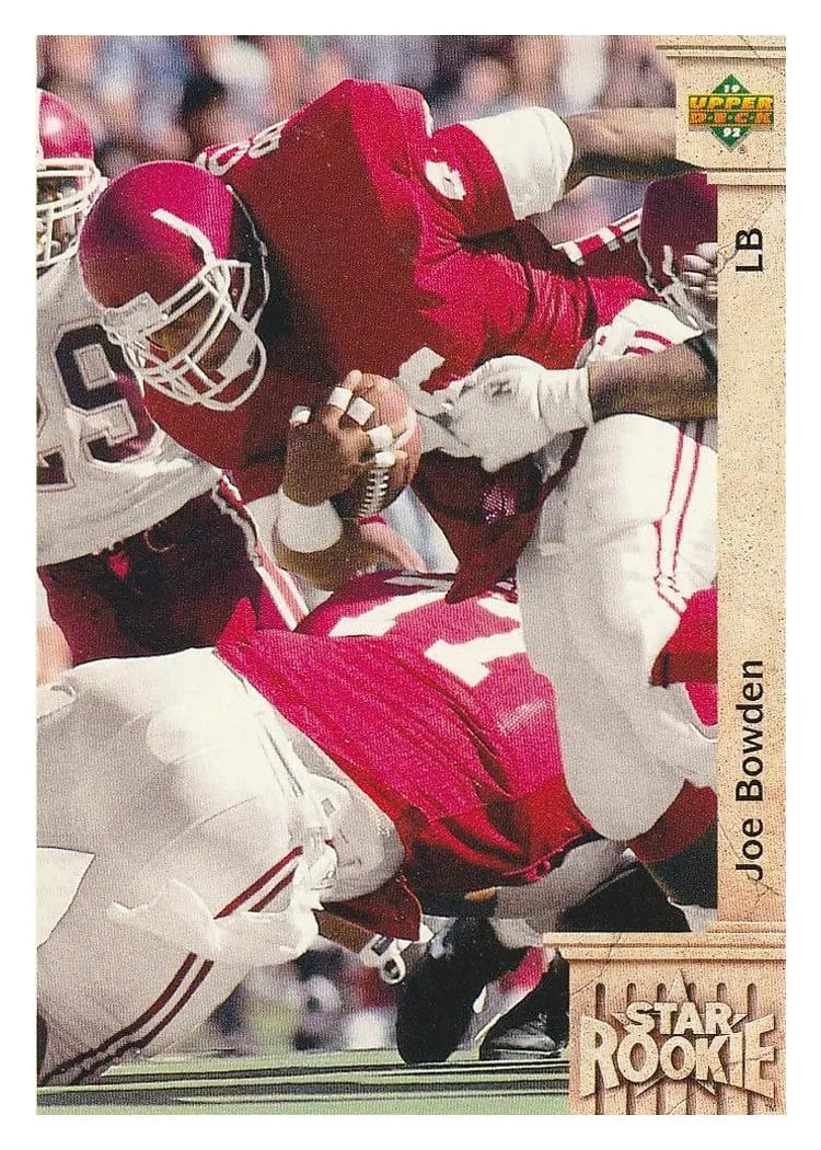 1992 Upper Deck Joe Bowden #5 card
