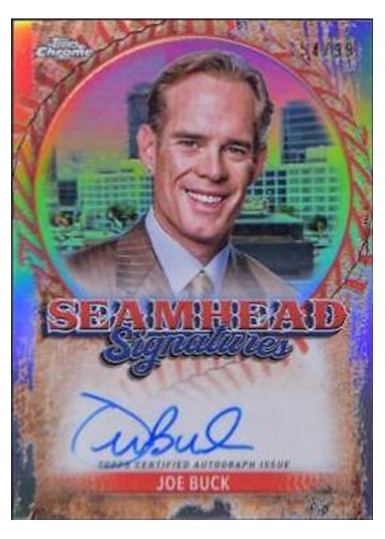 2024 Topps Chrome Seamhead Signatures Joe Buck #SSA-JB card