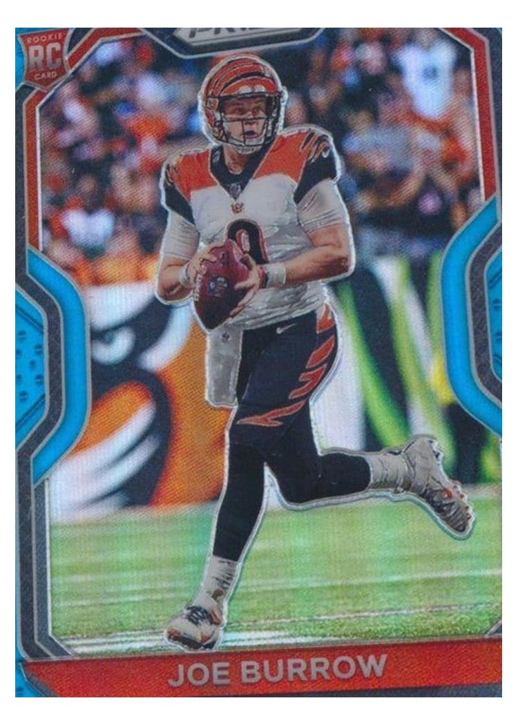 2020 Panini Prizm Joe Burrow Light Blue #307 card