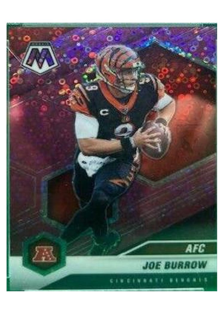 2021 Panini Mosaic Base Set Joe Burrow No Huddle Pink Mosaic #226 card