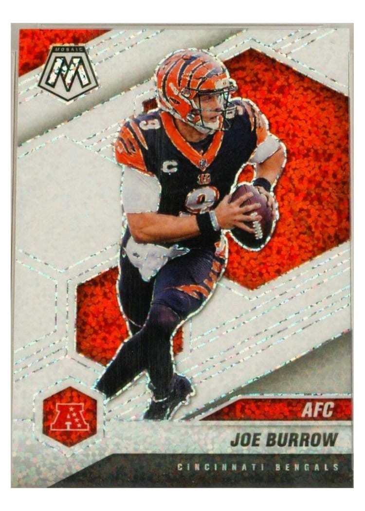 2021 Panini Mosaic Base Set Joe Burrow White Sparkle #226 card