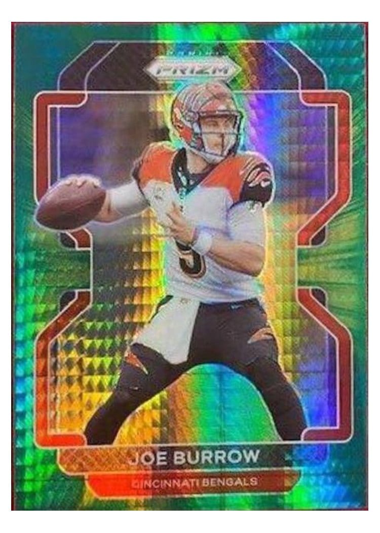 2021 Panini Prizm Base Set Joe Burrow Hyper Prizm #273 card
